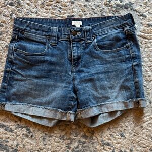 J. Crew Blue Denim Rolled Hem Women's Shorts